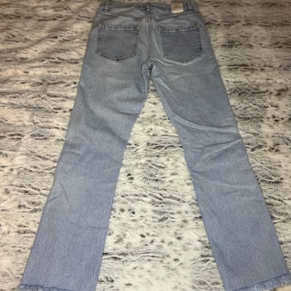 Zara • High Rise Distressed Straight Leg Jeans (Size 26) - Picture 8 of 11